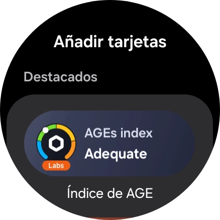 Pulsa el widget deseado para añadirlo.