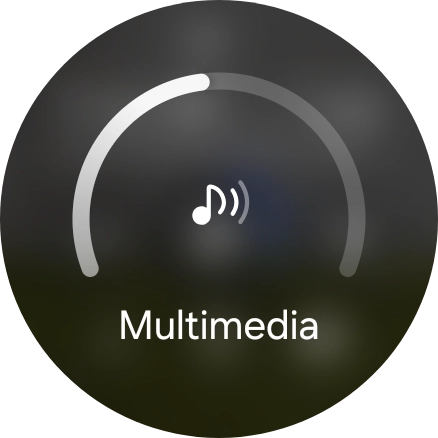 Desliza el dedo por el círculo para seleccionar el volumen deseado.