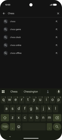 Key in the name or subject of the required app and press the search icon.