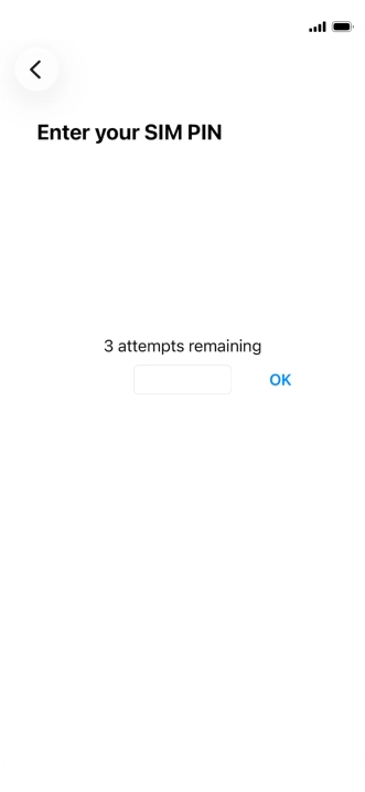 If your SIM is locked, key in your PIN and press OK.