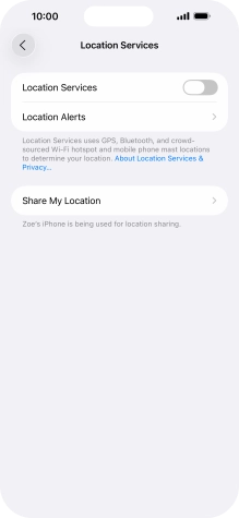 Press the indicator next to 