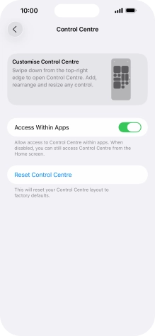 Press the indicator next to 