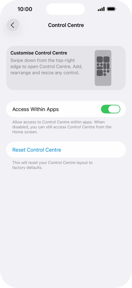 Press the indicator next to 