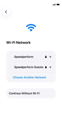 Press the required Wi-Fi network.