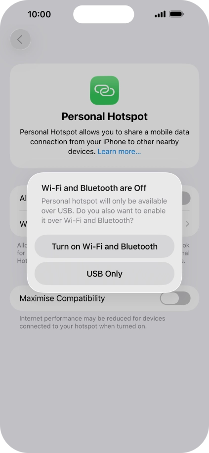 If Wi-Fi is turned off, press Turn on Wi-Fi and Bluetooth.
