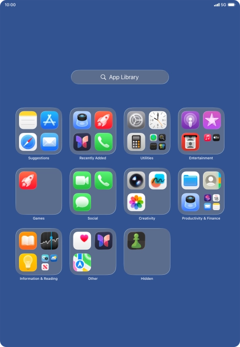 Press and hold the required app.