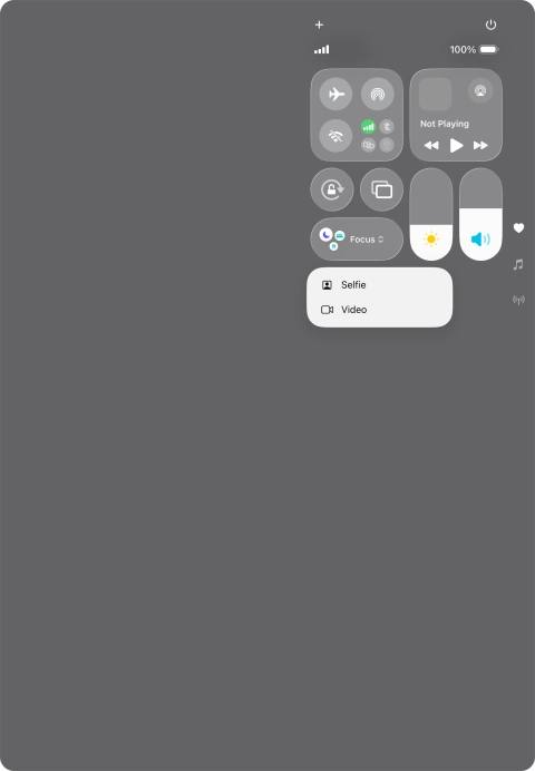 Press and hold the required function to see more actions.