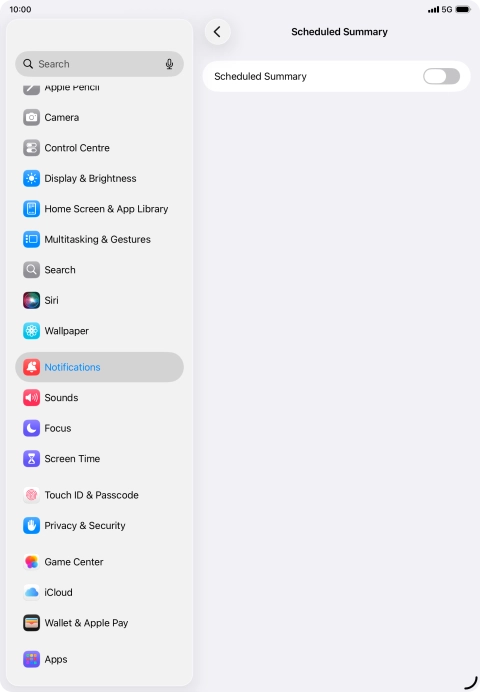Press the indicator next to 