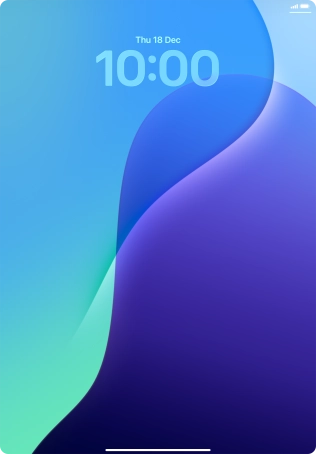 Slide your finger upwards starting from the bottom of the screen.