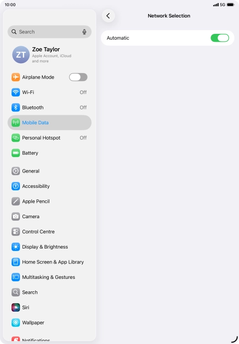 Press the indicator next to 
