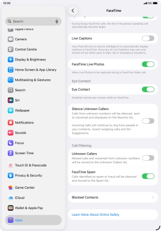 Press the indicator next to 