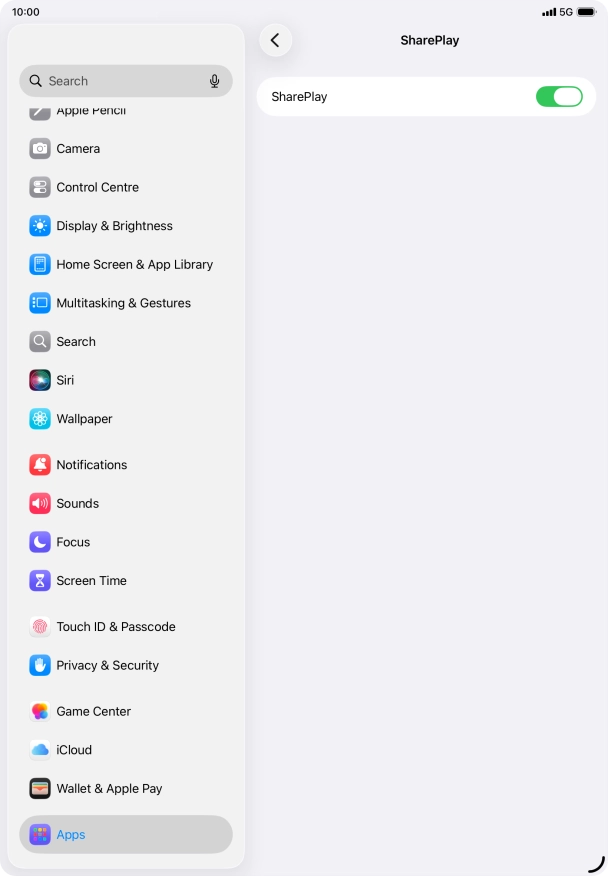 Press the indicator next to 