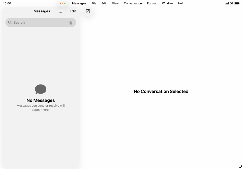 Press the menu icon.