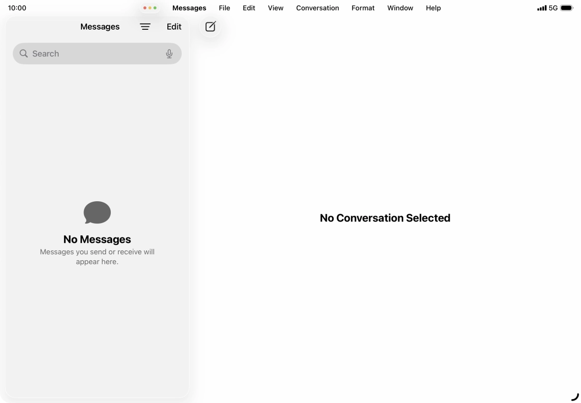Press the menu icon.
