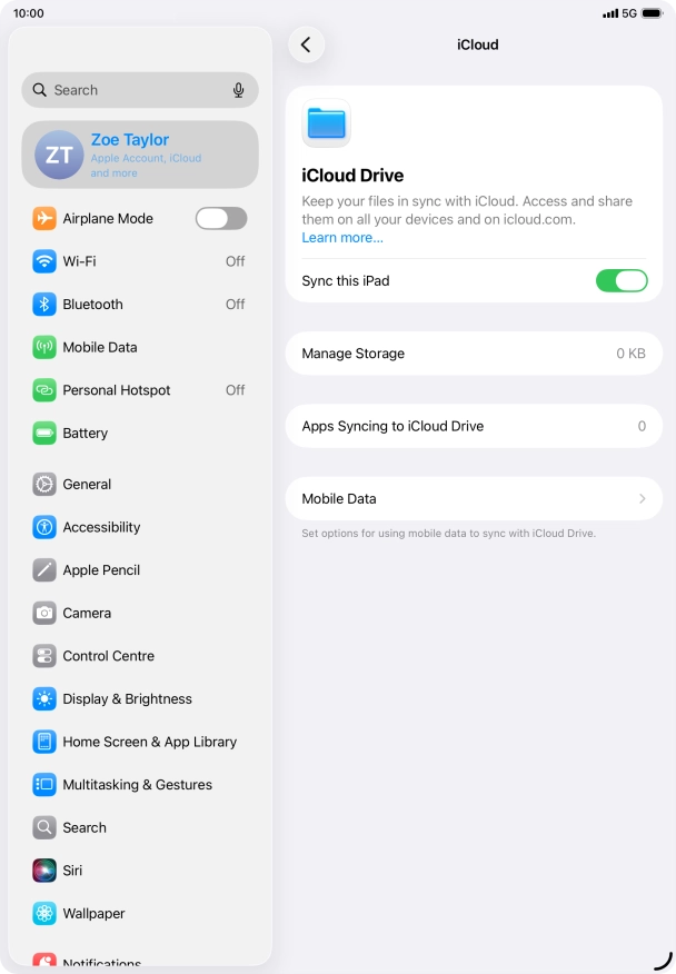 Press the indicator next to 