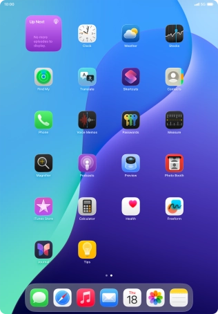 If you're using a Widget Stack: slide up or down on the stack to select the required widget.