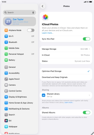 Press the indicator next to 