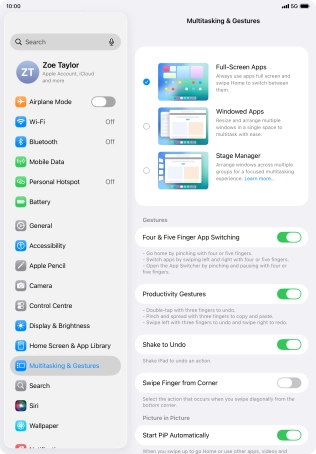Press Windowed Apps.