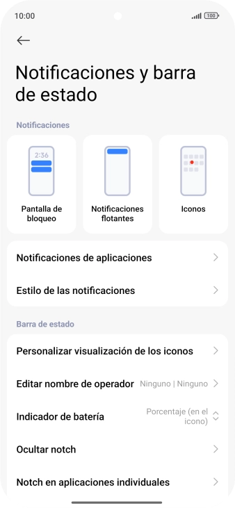Pulsa Notificaciones de aplicaciones.