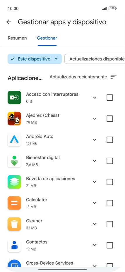 Pulsa la app deseada.