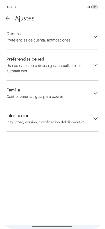 Pulsa Preferencias de red.
