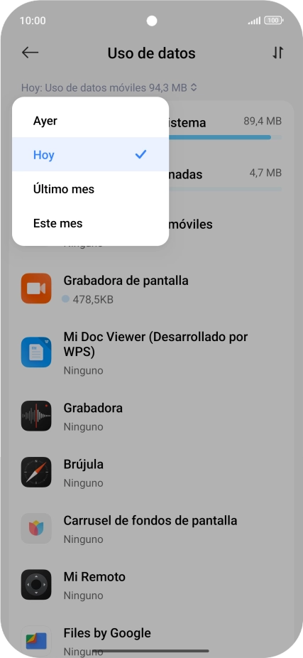 Pulsa el ajuste deseado.