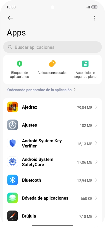 Pulsa la app deseada.