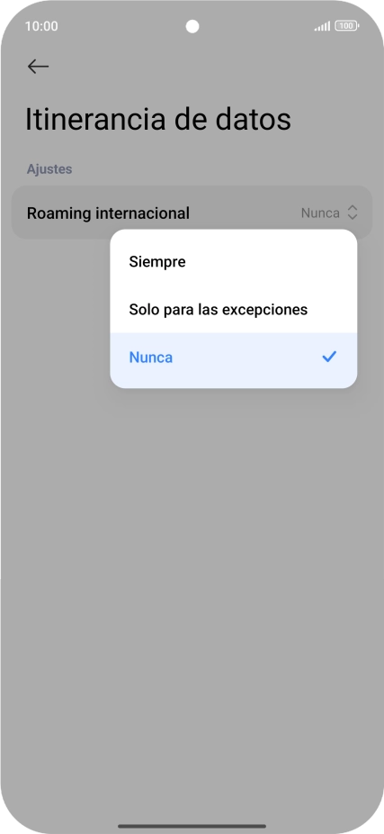 Pulsa el ajuste deseado para activar o desactivar la función.