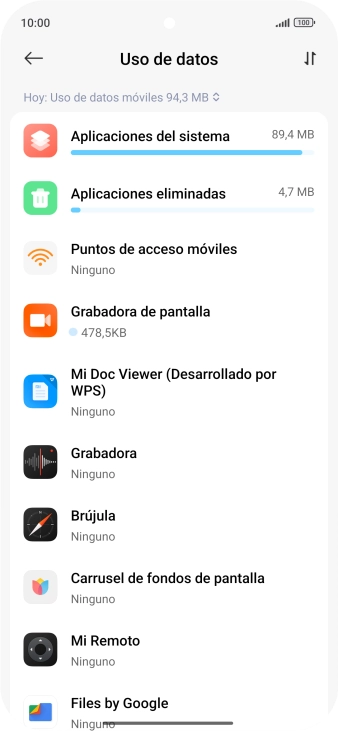 Pulsa la lista desplegable.