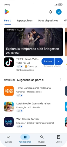 Pulsa el icono de perfil.