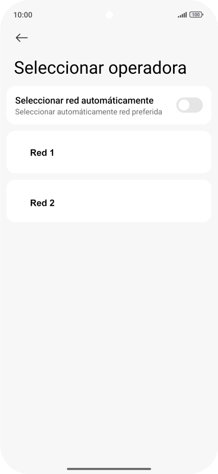 Pulsa la red deseada.