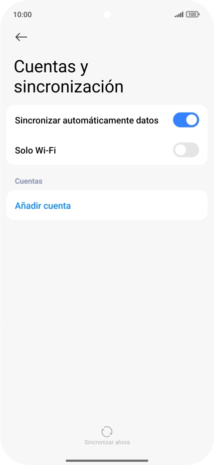 Pulsa Añadir cuenta.