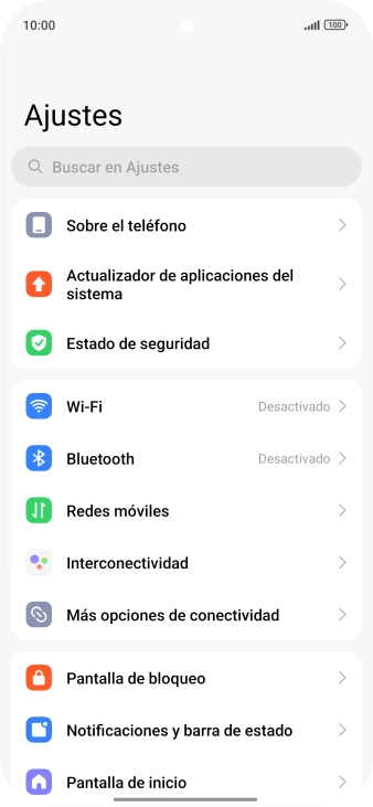Pulsa Redes móviles.