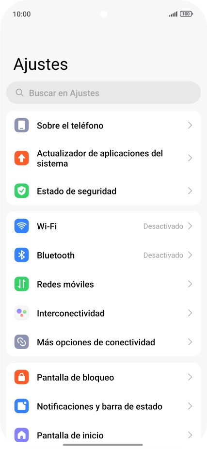 Pulsa Redes móviles.