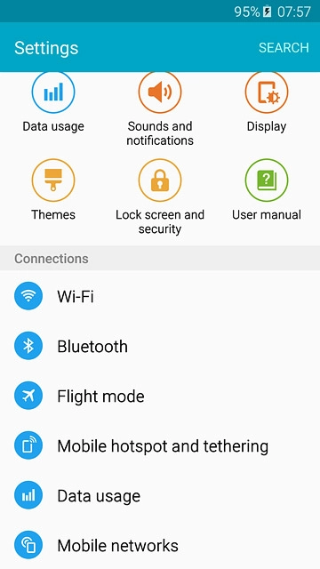 Press Mobile networks.