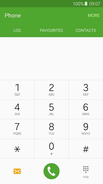 Press and hold 1 to call voicemail.