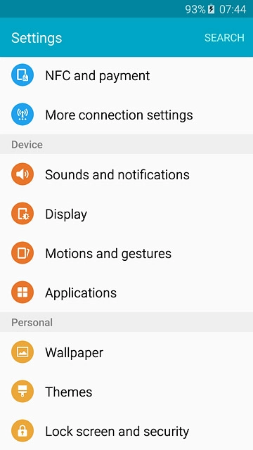 Press Lock screen and security.