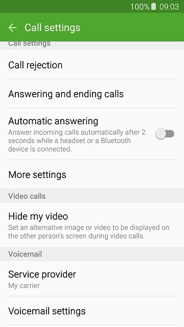 Press Voicemail settings.