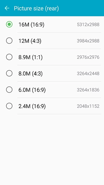 Press the required resolution.
