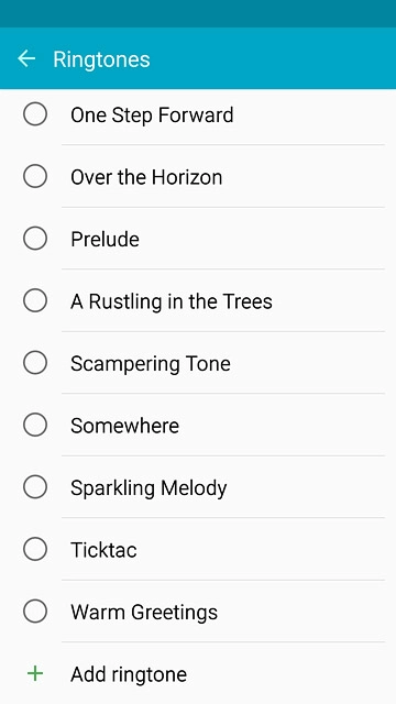 To assign one of your own ring tones:Press Add ringtone.