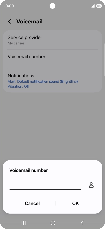 Key in +447836121121 and press OK.