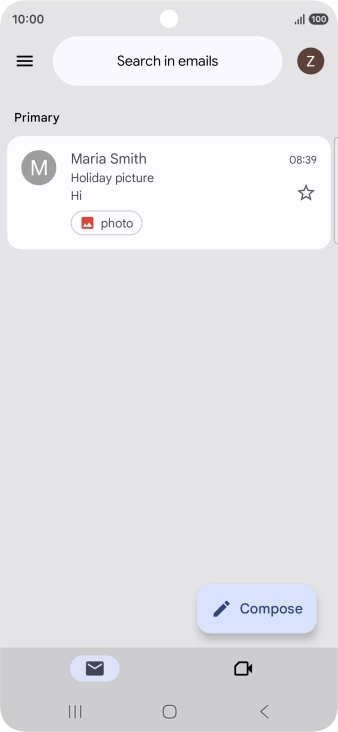 Press the menu icon.