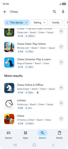 Press the required app.