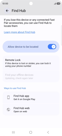 Press the Home key to return to the home screen.