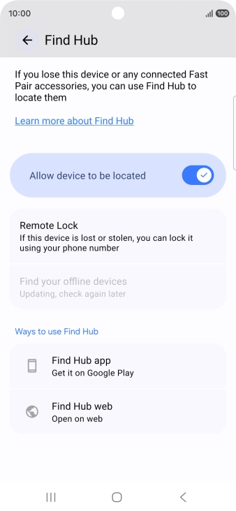 Press the Home key to return to the home screen.