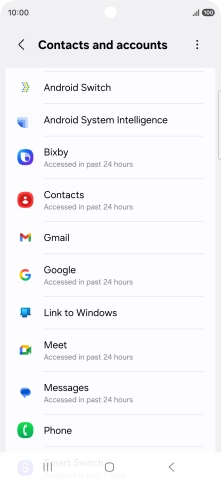 Press the required app.