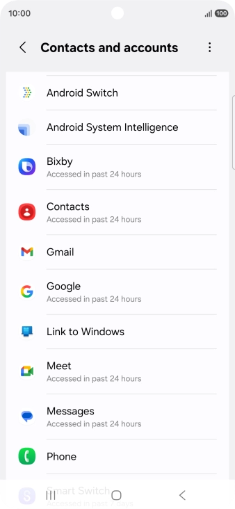Press the required app.
