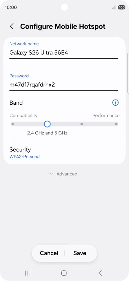 Press the field below 