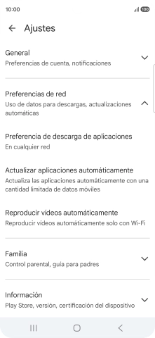 Pulsa Actualizar aplicaciones automáticamente.