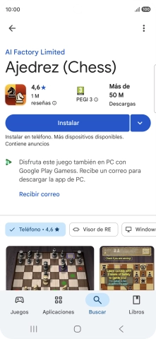 Pulsa Instalar y sigue las indicaciones de la pantalla para instalar la app.